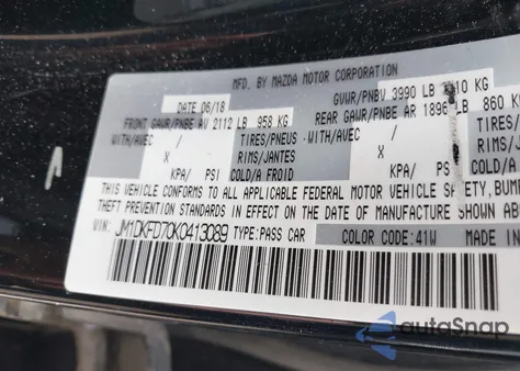 2019 Mazda Cx-3 Grand Touring from USA, damaged, VIN JM1DKFD70K0413089